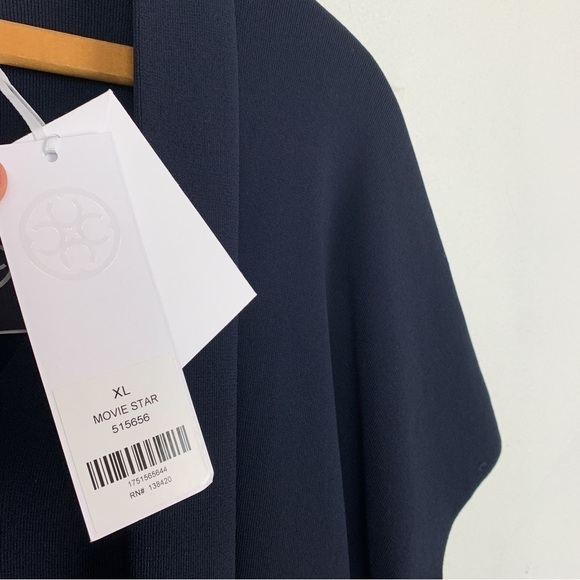 NWT Per Se by Carlisle Navy Blue Movie Star Draped Dress Sz XL - Picture 6 of 10